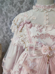 In Stock Sunset Scene High Waist Bowknot Details Long Sleeves Hime One Piece Full Set
