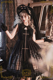 Black Church Stained Window Jumper Skirt Gothic Dress