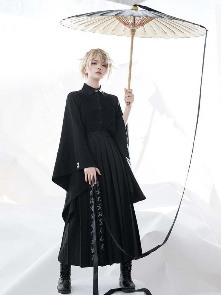 Pomegranate Series Ouji Fashion Wide Sleeve Shirt