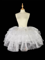 White Adjustable Wedding Boned Petticoat Short/Long Version