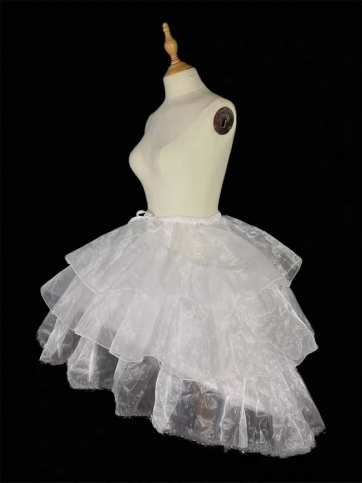 White Adjustable Wedding Boned Petticoat Short/Long Version